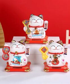 Mèo Thần Tài Năng Lượng 10cm