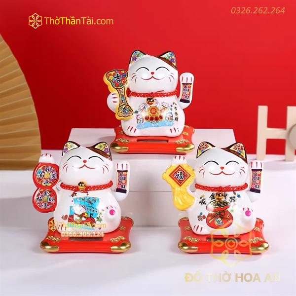 Mèo Thần Tài Năng Lượng 10cm