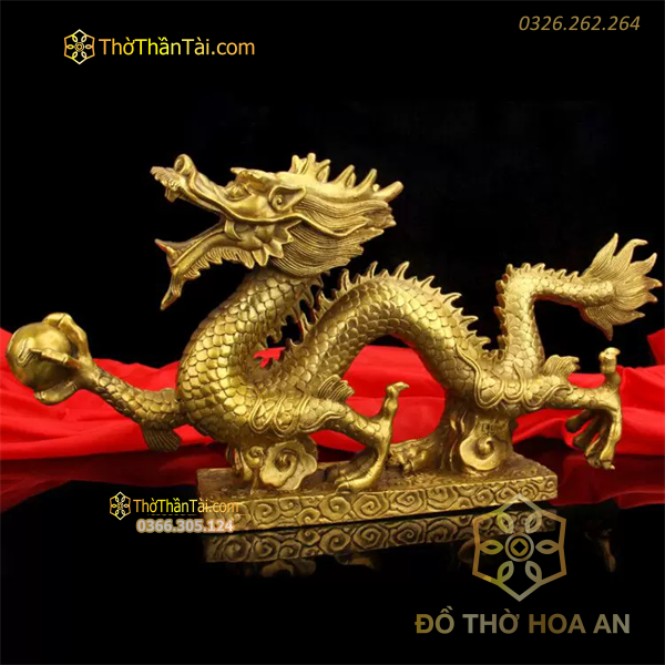 Tượng Rồng Đồng Nắm Long Châu