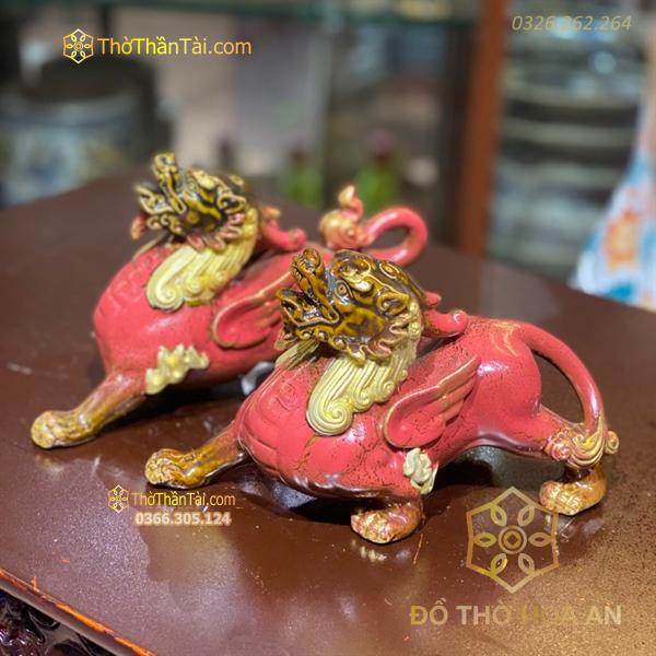 Cặp Tỳ Hưu Sứ Tử Sa Đỏ