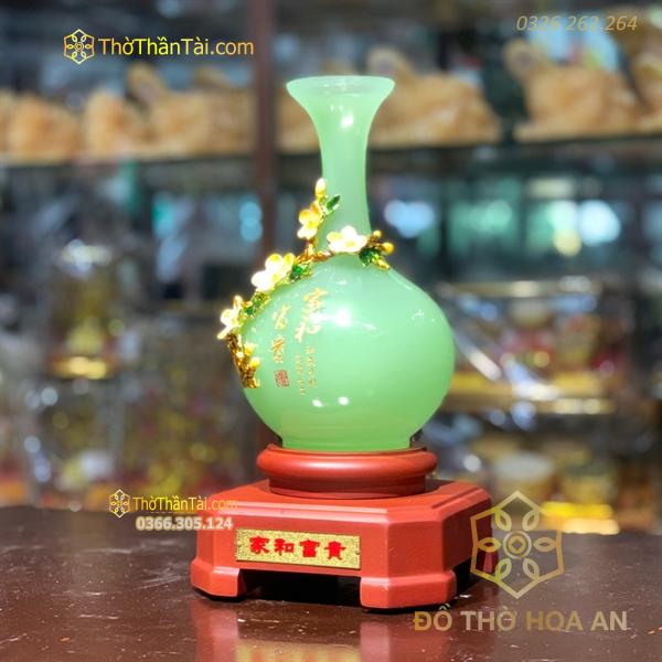 Bình Hút Tài Lộc Như ý Đá Onyx Xanh BTL02