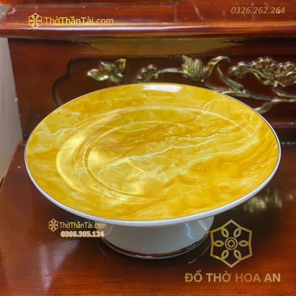 Mâm Bồng Thờ Sứ Vân Đá Vàng