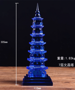 Tháp Văn Xương Pha Lê Xanh Dương