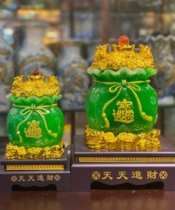 Túi Tiền Vàng Màu Xanh Chiêu Tài