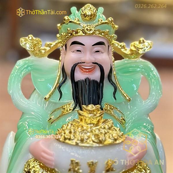 Tượng Thần Tiền/ Thần Phát Phú Quý Xanh Ngọc
