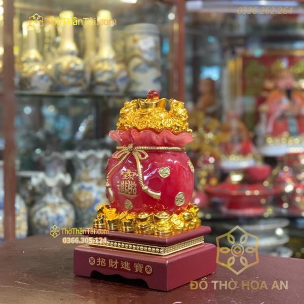 Túi Tiền Vàng Màu Đỏ Chiêu Tài