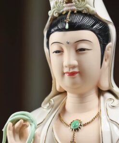 Tượng Quan Âm Ngồi Đài Sen Sứ Đức Hóa