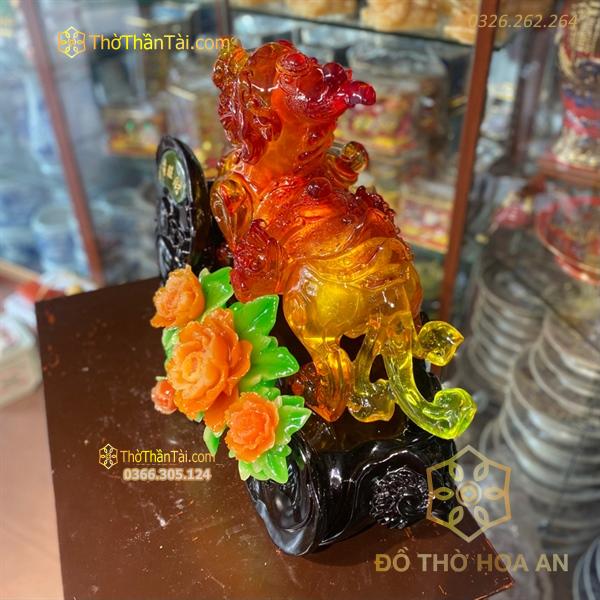 Tỳ Hưu Hoa Mẫu Đơn Vàng Mật Ong