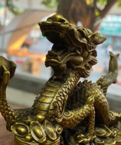 Rồng Đồng cầm Ngọc Bệ Hũ Tiền Vàng
