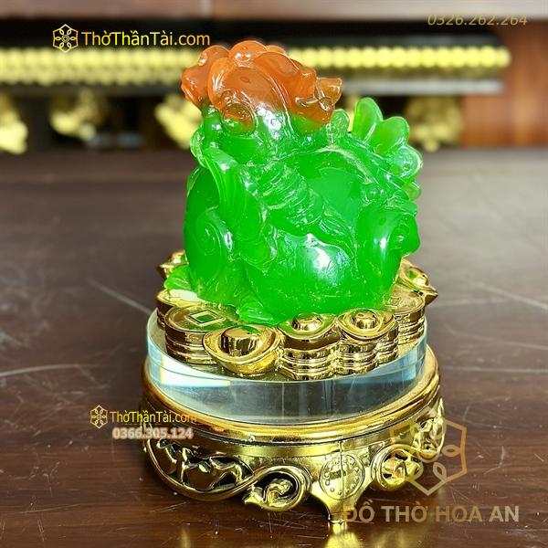 Tỳ Hưu Phong Thuỷ Xoay Đế Kính Xanh