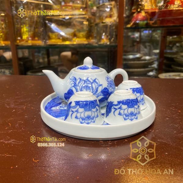 Bộ Ấm Chén Trà Thờ Men Ngọc