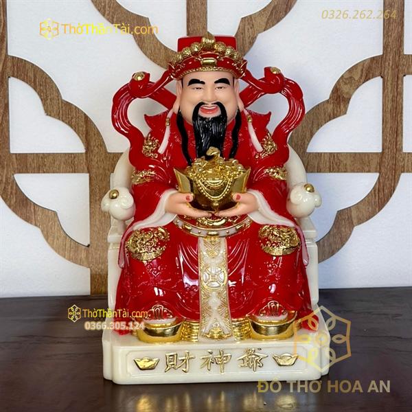 Tượng Thần Tiền Bột Đá Đỏ Cao Cấp