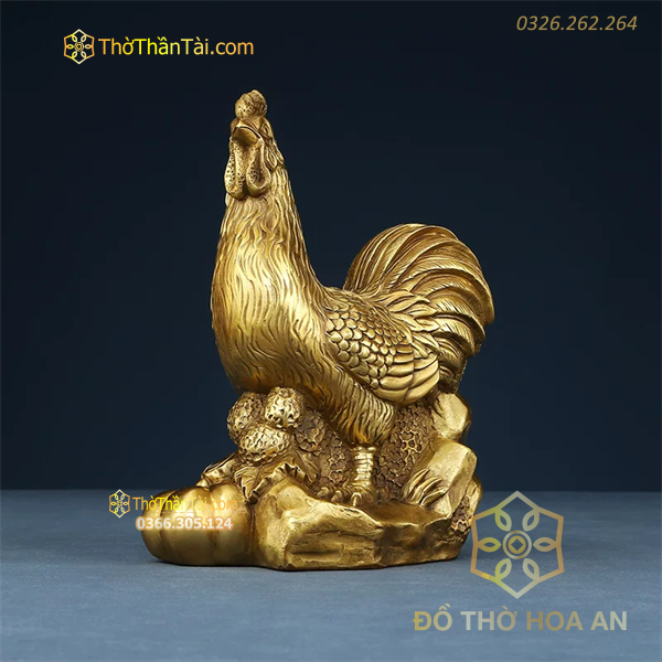 Tượng Linh Vật Gà Đồng Phong Thuỷ