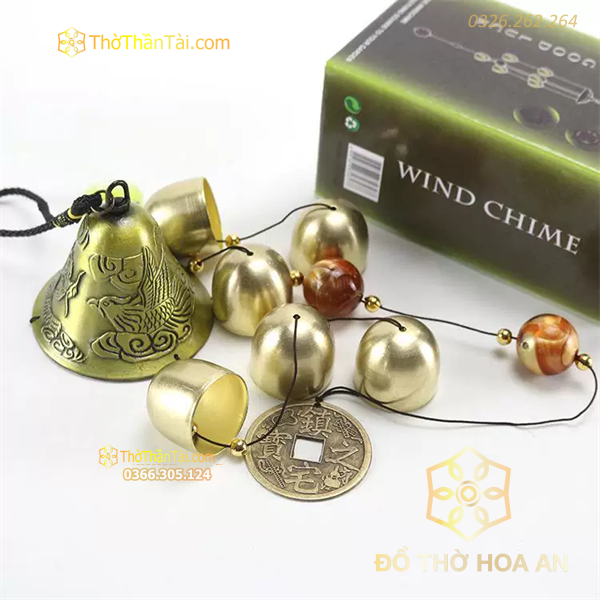 Chuông Gió Treo Đồng Rồng Phượng