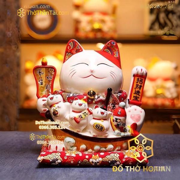 Mèo Thần Tài Phóng Thanh Thủy Khởi 30cm