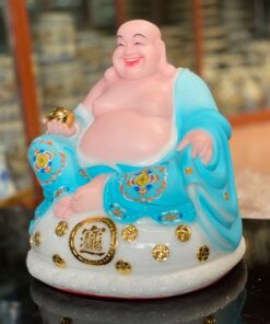 Tượng Di Lặc Tụ Bảo Bột Đá Xanh