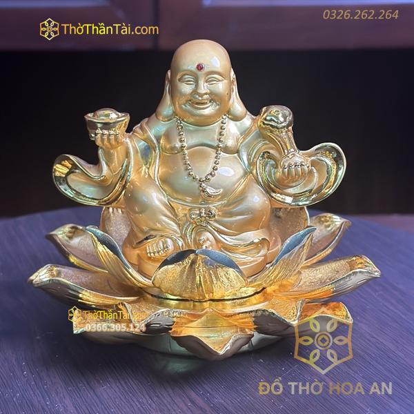 Tượng Di Lặc Tọa Sen Đặt Ô Tô-Bàn Làm Việc