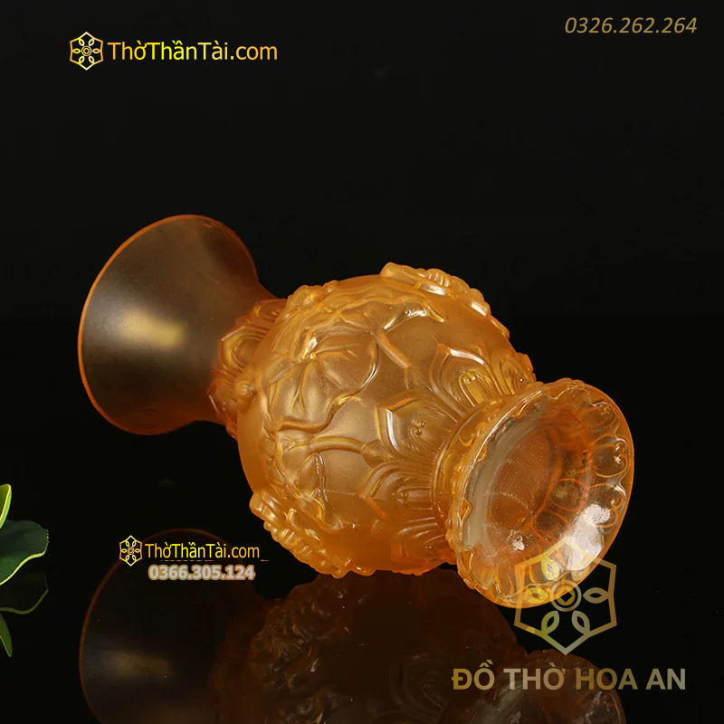 Lọ Hoa Lưu Ly Vàng