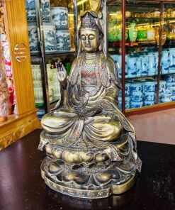 Tượng Phật Bà Quan Âm Tọa Sen Đồng Hun