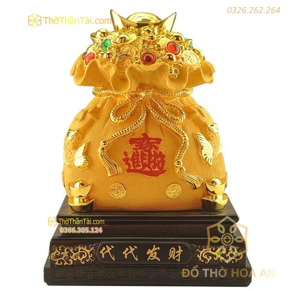 Túi Tiền Chiêu Tài Tiến Bảo Vàng Kim