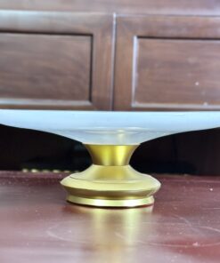 Mâm Bồng Lưu Ly Trắng Bọc Đồng