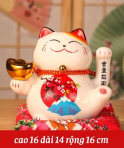 Mèo Thần Tài Chiêu Phúc Nguyên Bảo 16cm