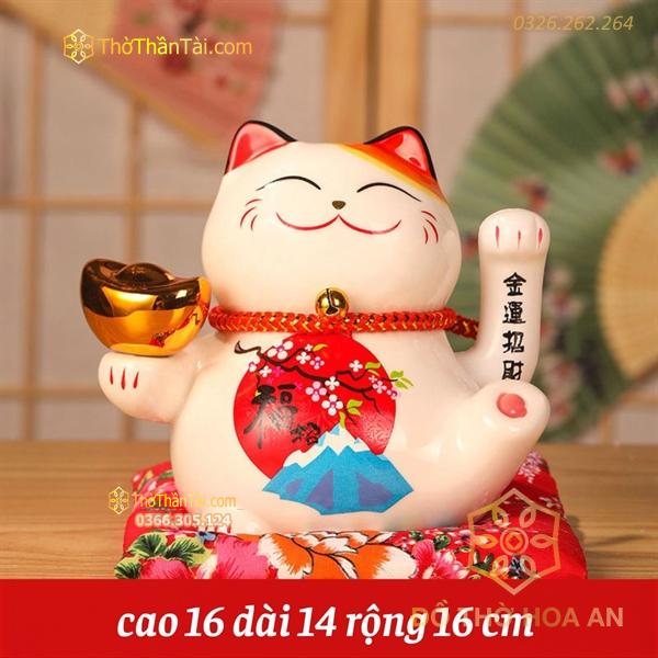 Mèo Thần Tài Chiêu Phúc Nguyên Bảo 16cm