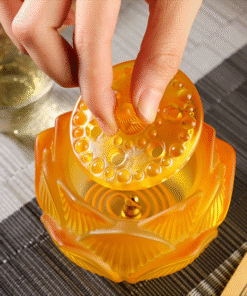 Đốt Trầm Lưu Ly Hoa Sen Vàng