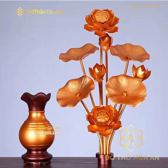 Bình Hoa Sen Đồng Đài Loan
