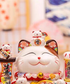 Mèo Thần Tài Thất Phúc Miêu 25cm