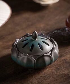 Lư Đốt Trầm Hoa Sen Sứ
