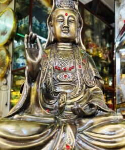 Tượng Phật Bà Quan Âm Tọa Sen Đồng Hun