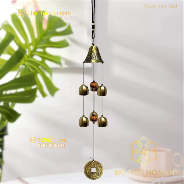 Chuông Gió Treo Đồng Rồng Phượng