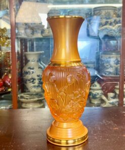 Lọ Hoa Lưu Ly Bọc Đồng