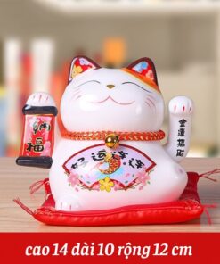 Mèo Thần Tài Maneki Neko Mini 14cm