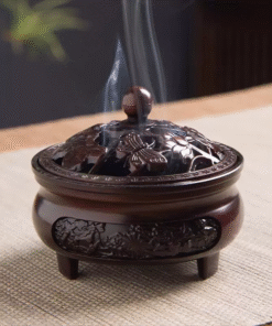 Đốt Trầm Đồng Nắp Rồng Phượng