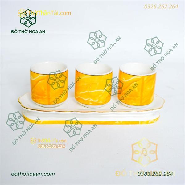 Khay Nước Vân Đá Vàng