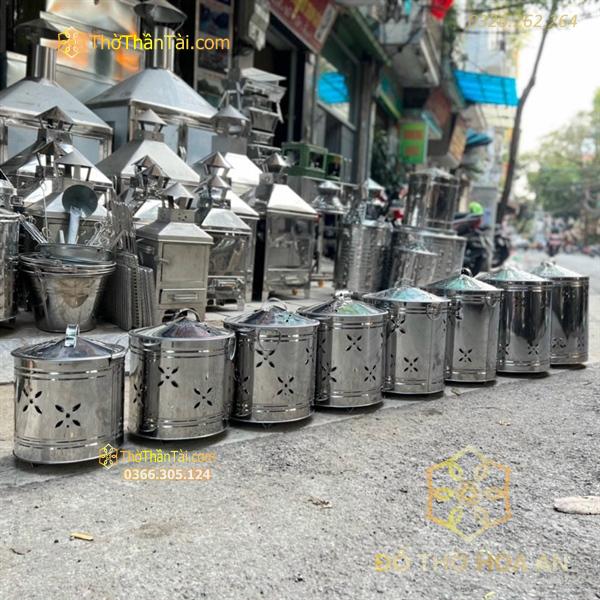 Lò Hóa Vàng Inox Tròn Mỏng Hoa