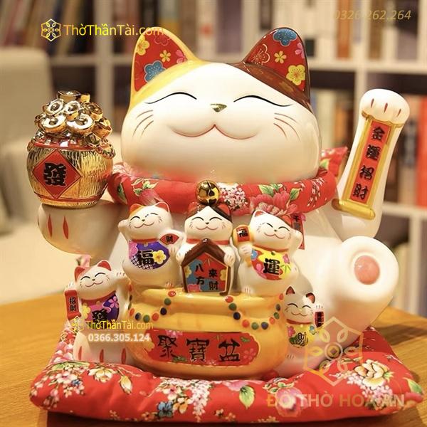 Mèo Thần Tài Tụ Bảo Bồn Thống Nhất Kim