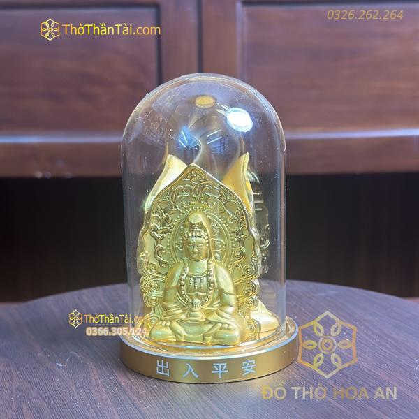 Tượng Tam Thế Phật Kính Đế Tròn Đặt Ô Tô-Bàn Làm Việc