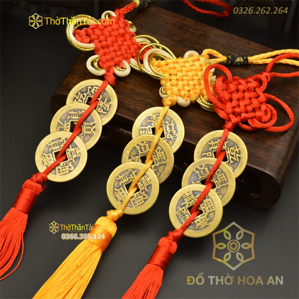 Dây Tiền Tam Tài/ Dây Tiền Tam Đế/ Dây Tiền Xu 3 Đồng