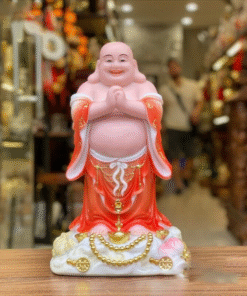 Tượng Di Lặc Đá Áo Đỏ Chúc Phúc