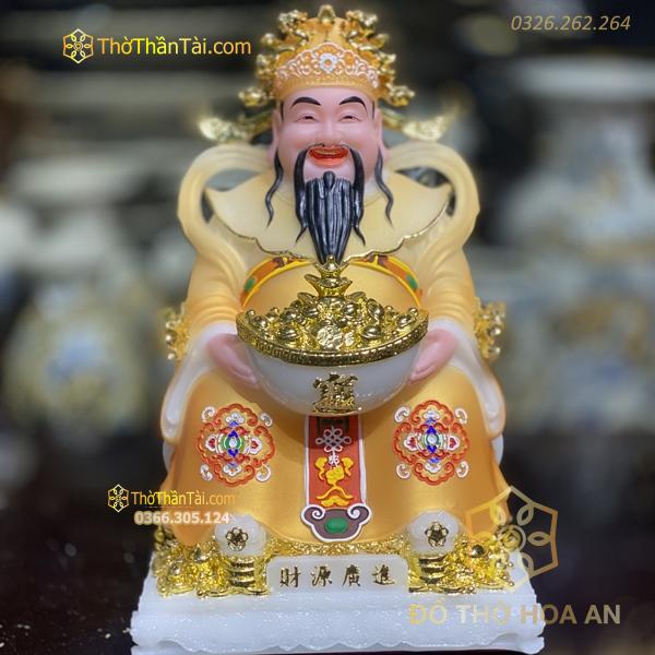 Tượng Thần Tiền/ Thần Phát Phú Quý Rồng Vàng Gấm