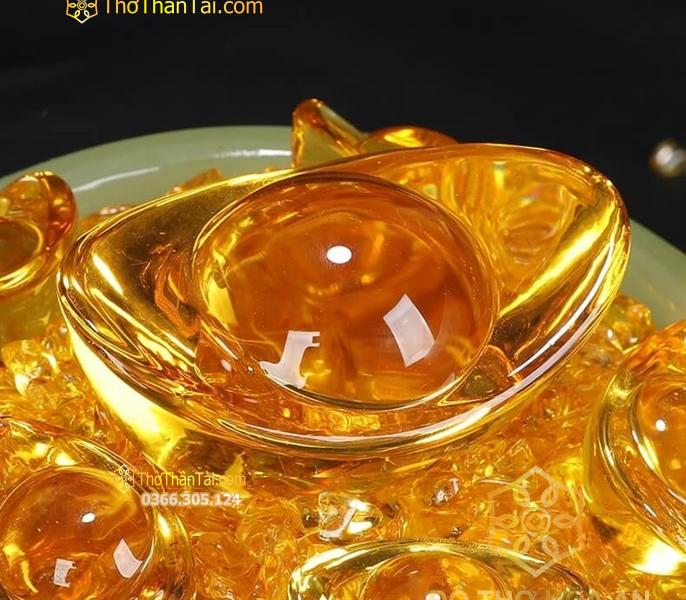 Bồn Tụ Bảo Chiêu Tài Bằng Đá Xanh Ngọc