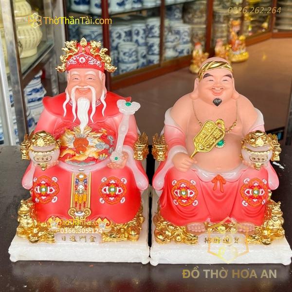 Tượng Thần Tài Thổ Địa Thiềm Thừ Bột Đá Đỏ