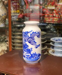 Lọ Hoa Dáng Phích Rồng Men Trắng
