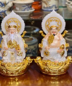 Tượng Thần Tài Thổ Địa Hiệu Ứng Đồng Trắng
