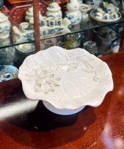 Mâm Bồng Thờ Sứ Liên Hoa Trắng