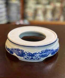 Chân Đế Bát Hương Sứ Men Lam