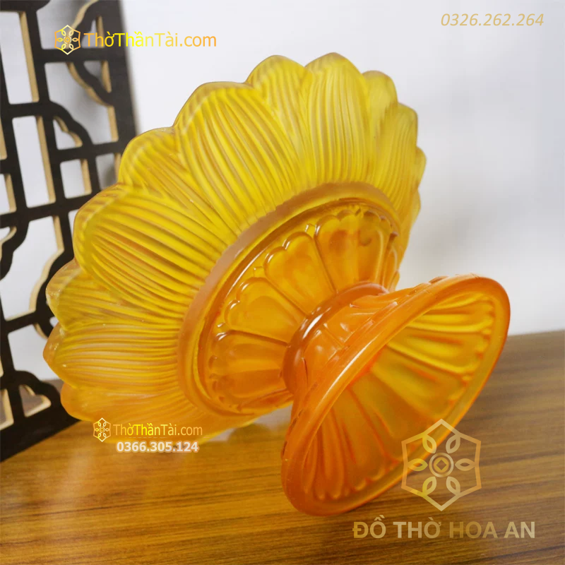 Mâm Bồng Thờ Lưu Ly Vàng